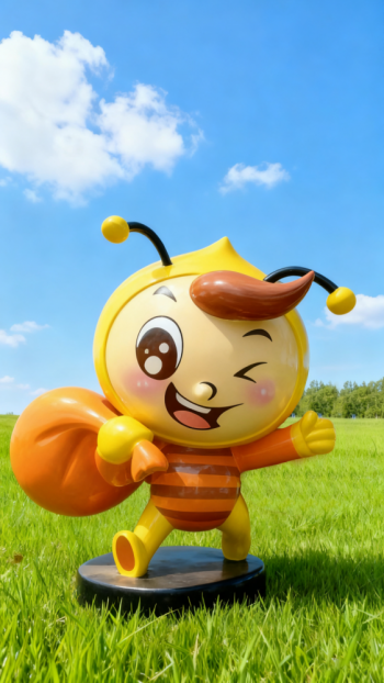 玻璃鋼卡通蜜蜂雕塑 (6)