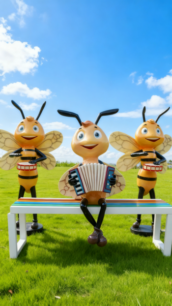 玻璃鋼卡通蜜蜂雕塑 (10)