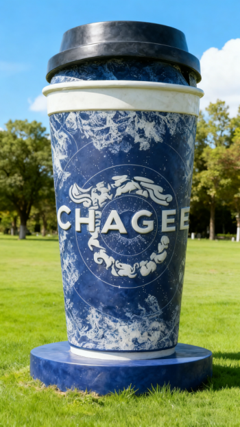 玻璃鋼仿真奶茶杯雕塑 (4)