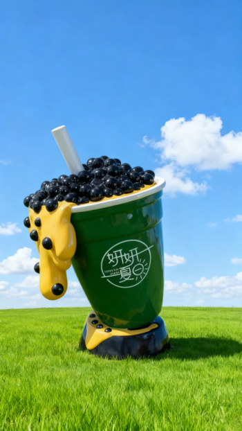 玻璃鋼仿真奶茶杯雕塑 (30)