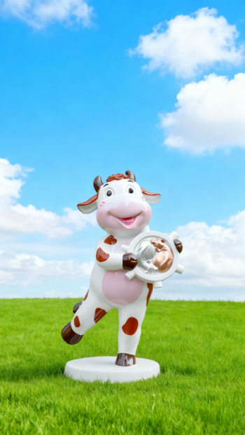 玻璃鋼奶牛雕塑 (1)