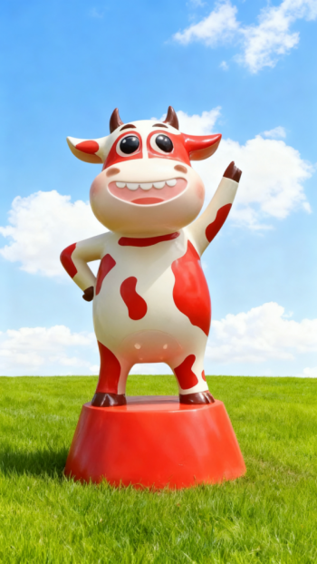 玻璃鋼奶牛雕塑 (2)