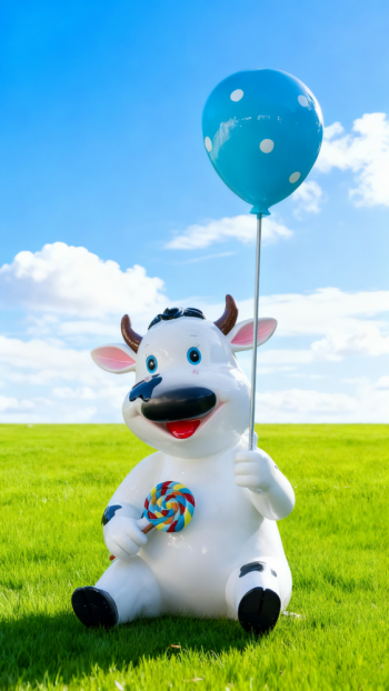 玻璃鋼奶牛雕塑 (8)