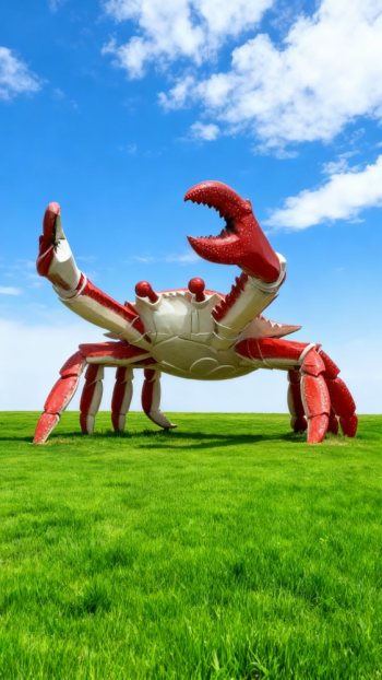 玻璃鋼螃蟹雕塑 (3)