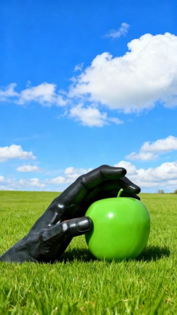 玻璃鋼蘋(píng)果雕塑 (3)