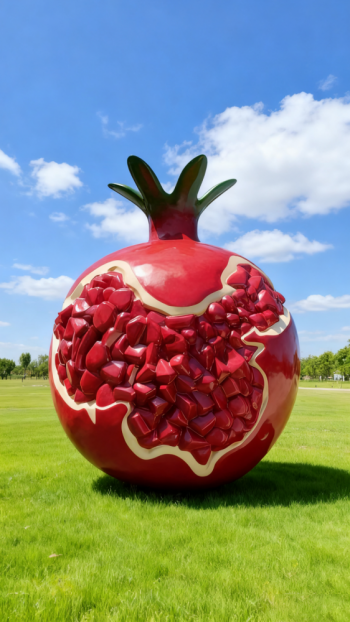 玻璃鋼仿真石榴雕塑 (3)