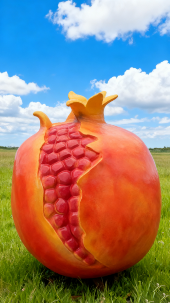 玻璃鋼仿真石榴雕塑 (4)