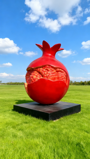 玻璃鋼仿真石榴雕塑 (5)