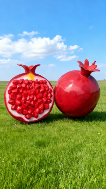 玻璃鋼仿真石榴雕塑 (11)