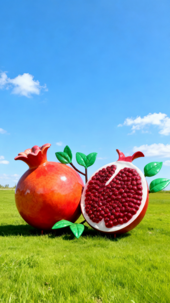 玻璃鋼仿真石榴雕塑 (16)