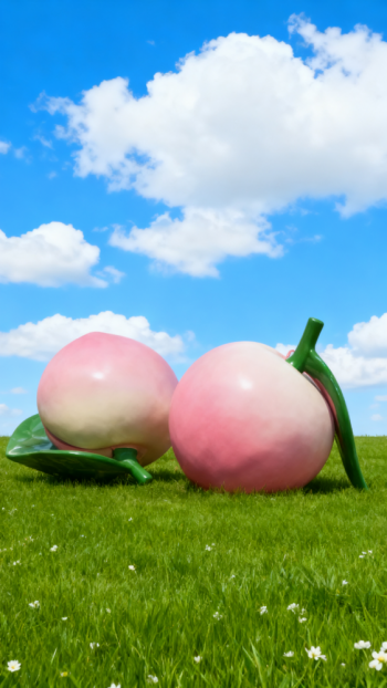 玻璃鋼桃子雕塑 (8)