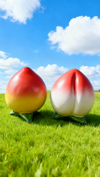 玻璃鋼桃子雕塑 (9)