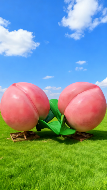 玻璃鋼桃子雕塑 (10)