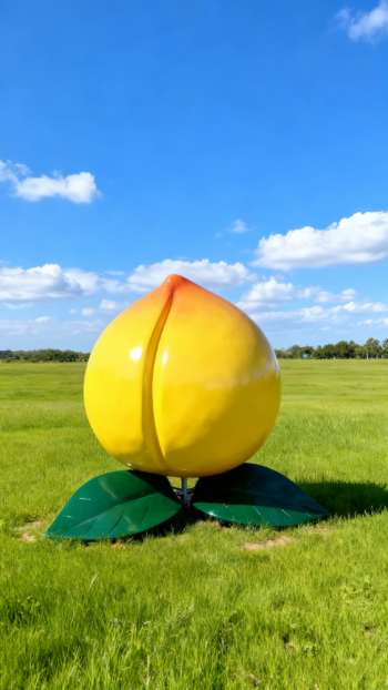 玻璃鋼桃子雕塑 (16)