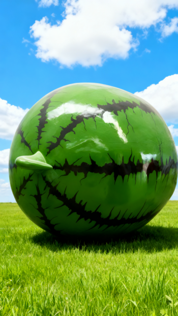 玻璃鋼西瓜雕塑 (1)