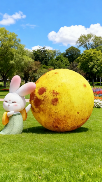 玻璃鋼月亮雕塑 (1)