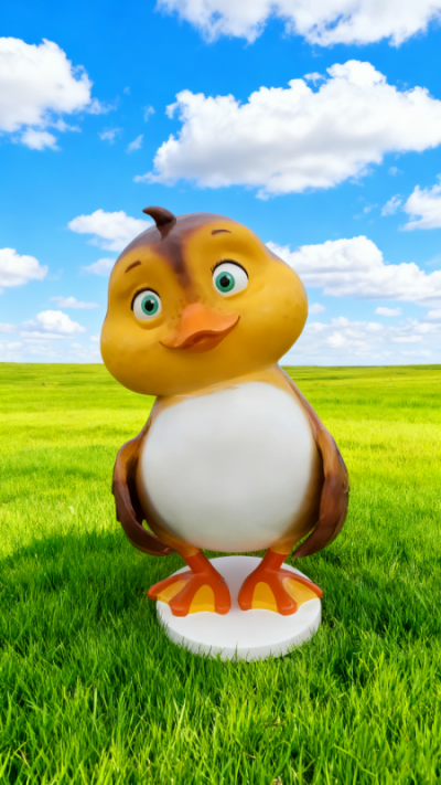 玻璃鋼卡通鴨子雕塑 (2)