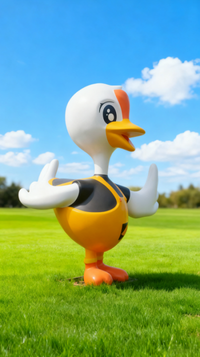 玻璃鋼卡通鴨子雕塑 (10)