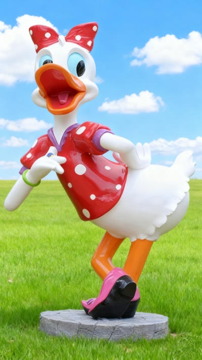 玻璃鋼唐老鴨雕塑 (1)