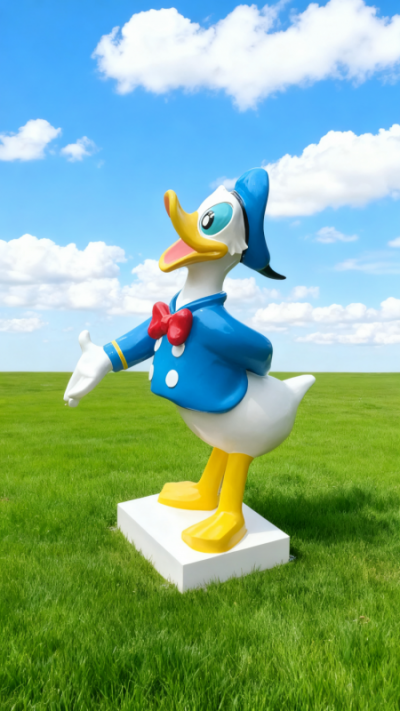 玻璃鋼唐老鴨雕塑 (6)