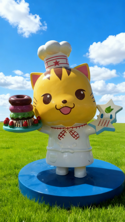 玻璃鋼卡通貓咪雕塑 (4)