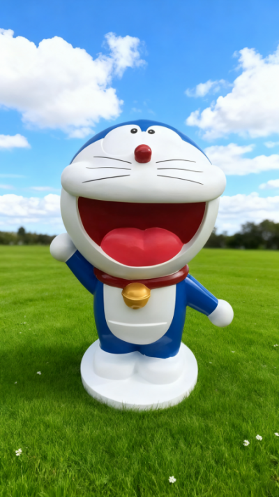 玻璃鋼哆啦A夢雕塑 (1)