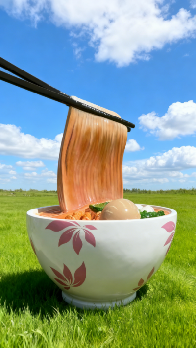 玻璃鋼面條面碗雕塑 (1)