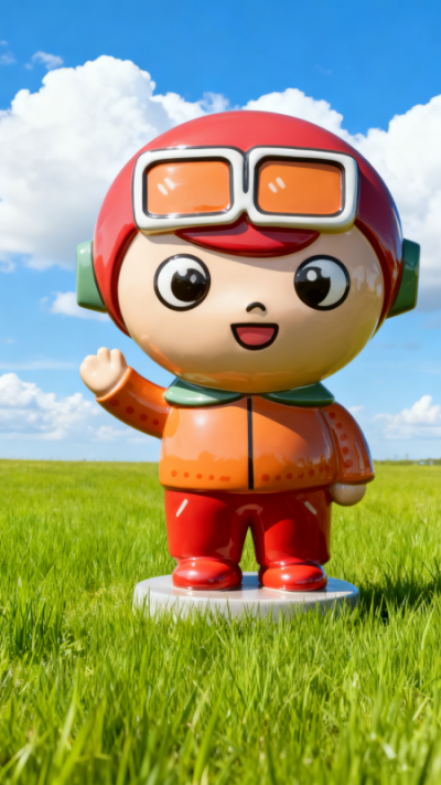 玻璃鋼飛行員雕塑 (2)