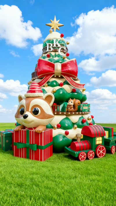 玻璃鋼圣誕樹美陳裝飾雕塑