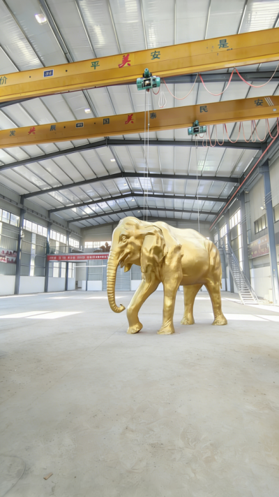 金色銅雕大象 (6)