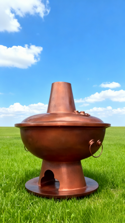 玻璃鋼仿銅火鍋雕塑擺件 (2)