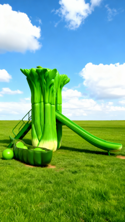 玻璃鋼芹菜造型滑梯