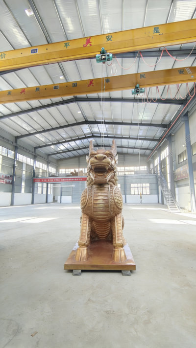 鑄銅麒麟銅雕塑 (5)