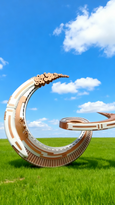 不銹鋼月亮雕塑 (18)