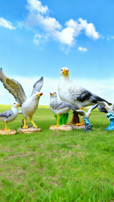 玻璃鋼仿真海鷗鳥類雕塑擺件