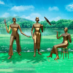 抽象塊面購(gòu)物美女 人物玻璃鋼材質(zhì)