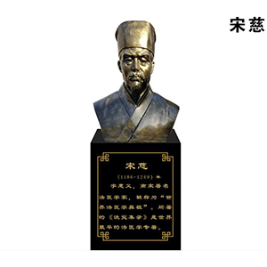 宋慈玻璃鋼仿銅半身像 名醫(yī)