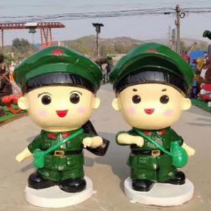 卡通紅軍 玻璃鋼