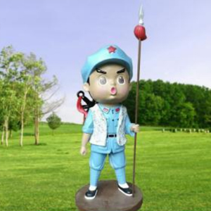 卡通紅軍 玻璃鋼