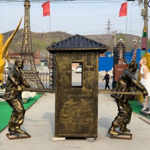 抬花轎雕塑 人物玻璃鋼材質(zhì) 花轎鐵藝材質(zhì)