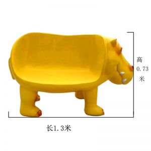 玻璃鋼河馬座椅