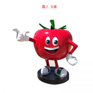 玻璃鋼卡通蘋(píng)果公仔