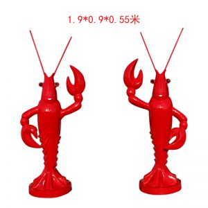 迎賓蝦卡通玻璃鋼