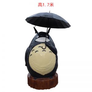 玻璃鋼卡通龍貓（雨傘）