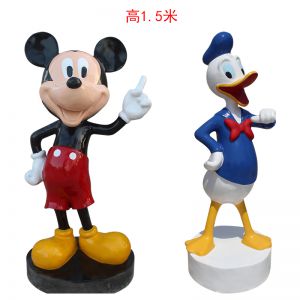 玻璃鋼卡通米奇唐老鴨