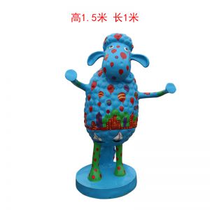 玻璃鋼小羊肖恩（彩繪站立）