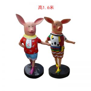 玻璃鋼卡通豬
