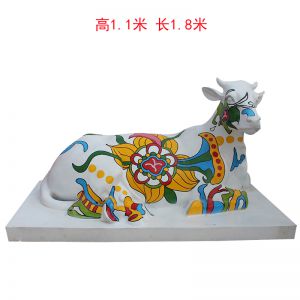 玻璃鋼彩繪臥牛