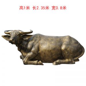 玻璃鋼仿銅臥水牛