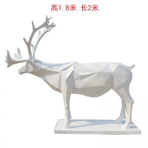 抽象鹿 幾何塊面玻璃鋼動(dòng)物